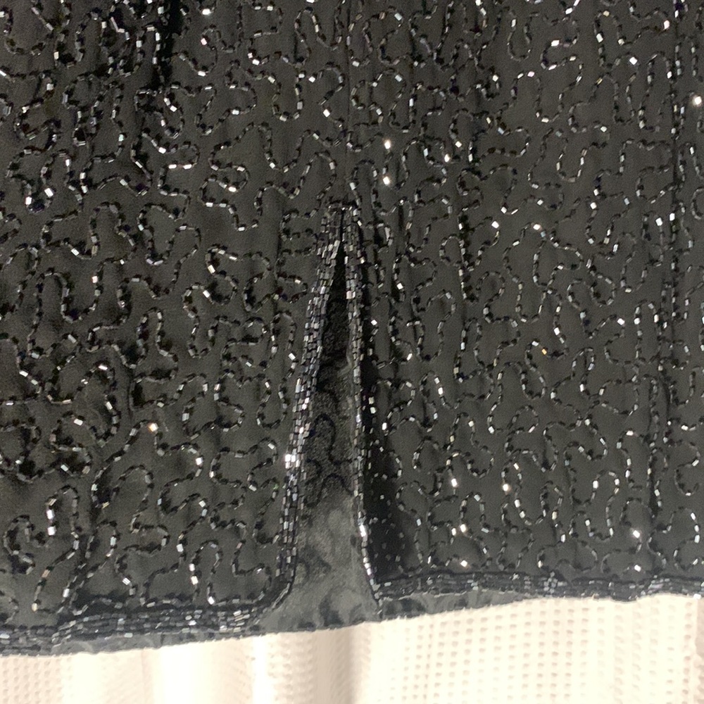 Vintage Beaded Black Dress - Picture 7 of 10